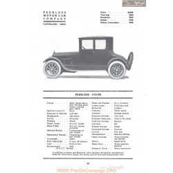 Peerless Coupe Fiche Info 1920