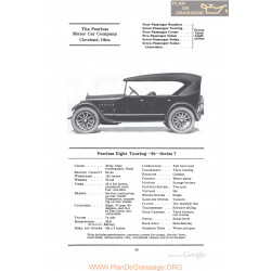 Peerless Eight Touring 56 Series 7 Fiche Info 1922