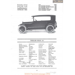 Peerless Sedan 56 Fiche Info 1918