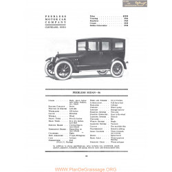 Peerless Sedan 56 Fiche Info 1919