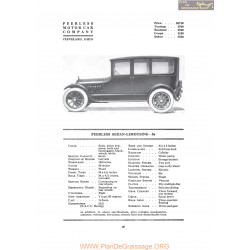 Peerless Sedan Limousine 56 Fiche Info 1919