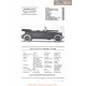 Pierce Arrow Four Passenger Touring Fiche Info 1922