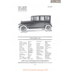 Pilot Sedan 6 45 Fiche Info 1919