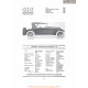 Premier Foursome Roadster 6b Fiche Info 1917