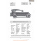 Premier Seven Passenger Open Car 6 D Fiche Info 1920
