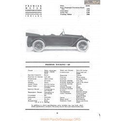 Premier Touring 6b Fiche Info Mc Clures 1917