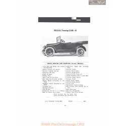 Regal Touring Car E Fiche Info Mc Clures 1916