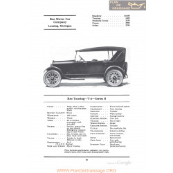 Reo Touring T6 Series B Fiche Info 1922