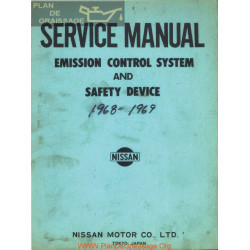 Datsun Nissan All 1968 1969 Servicel Emission Control