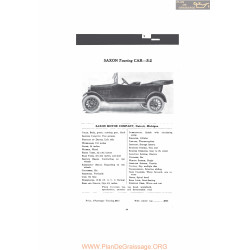 Saxon Touring Car S2 Fiche Info Mc Clures 1916