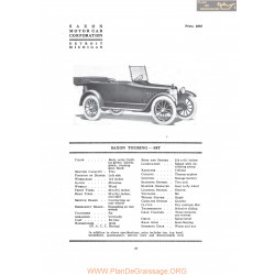 Saxon Touring S4t Fiche Info 1917