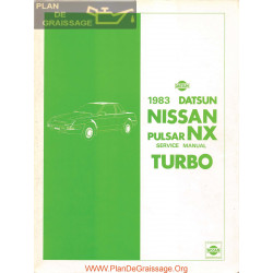 Datsun Nissan Pulsar Nx N12 Turbo 1983 Service Manual