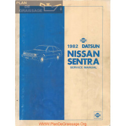 Datsun Nissan Sentra B11 1982 Factory Service Manual