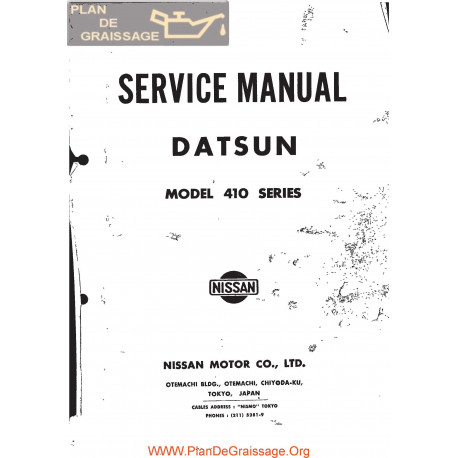Datsun P L 410 Series Service Manuel