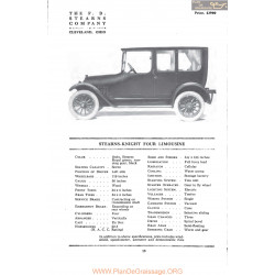 Stearns Knight Four Limousine Fiche Info Mc Clures 1917