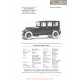 Studebaker Big Six Sedan Fiche Info 1922
