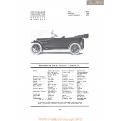 Studebaker Four Touring Series 18 Fiche Info 1917