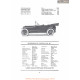 Studebaker Six Touring Car Ed Fiche Info 1916