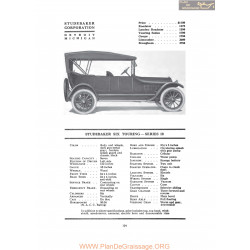 Studebaker Six Touring Series 18 Fiche Info 1917