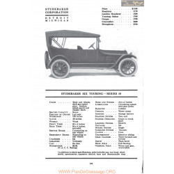 Studebaker Six Touring Series 18 Fiche Info Mc Clures 1917