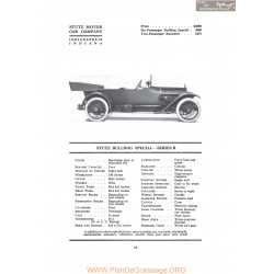 Stutz Bulldog Special Series R Fiche Info 1917