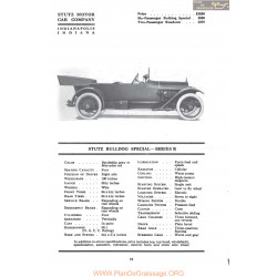 Stutz Bulldog Special Series R Fiche Info Mc Clures 1917