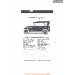 Westcott Touring Car 42 Fiche Info Mc Clures 1916