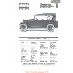 Westcott Touring Series 17 Fiche Info Mc Clures 1917