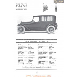 White Limousine 16 Valve 4 Fiche Info 1917