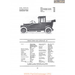 White Town Car Landaulet 30 Fiche Info 1916