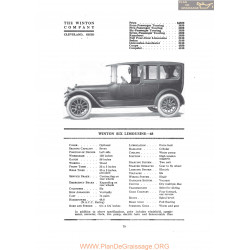 Winton Six Limousine 48 Fiche Info 1919