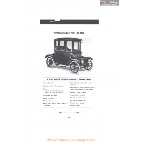 Woods Electric 16 1522 Fiche Info 1916 V2