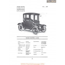 Woods Electric 16 1522 Fiche Info 1916