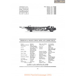 American La France Aerial Hook And Ladder Truck Fiche Info 1919