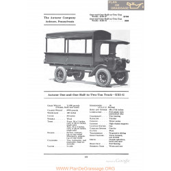 Autocar One And One Half To Two Ton Truck Xxig Fiche Info 1922