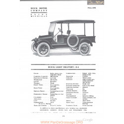 Buick Light Delivery E4 Fiche Info 1918