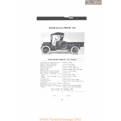 Buick One Ton Truck D4 Fiche Info Mc Clures 1916