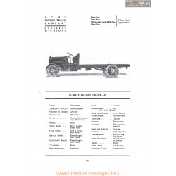 Cadillac Acme Five Ton Truck E Fiche Info 1919