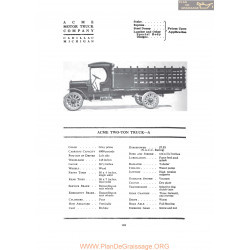 Cadillac Acme Two Ton Truck A Fiche Info 1919