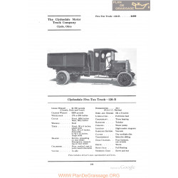 Clydesdale Five Ton Truck 120b Fiche Info 1922