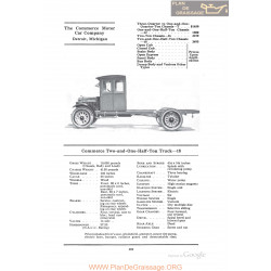 Commerce Two And One Half Ton Truck 18 Fiche Info 1922