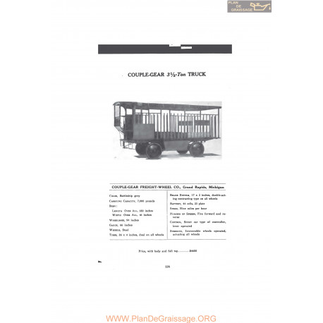 Couple Gear 1 5 Ton Truck Fiche Info 1916