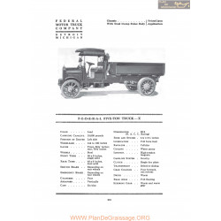 Federal Five Ton Truck X Fiche Info 1917