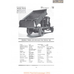 Federal Three And One Half Ton Truck Wd Fiche Info 1919