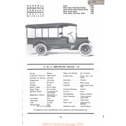 Gmc 1500 Pound Truck 15 Fiche Info Mc Clures 1917