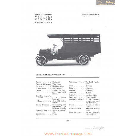 Gmc Rapid Truck S Fiche Info 1912