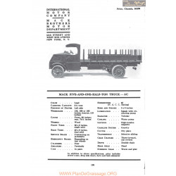 International Mack Brothers Five And One Half Ton Truck Ac Fiche Info 1917