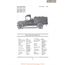 International Mack Two Ton Truck Ab Fiche Info 1916