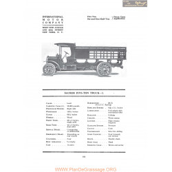 International Saurer Five Ton Truck L Fiche Info 1919