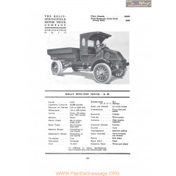 Kelly Springfield Five Ton Truck K50 Fiche Info 1917
